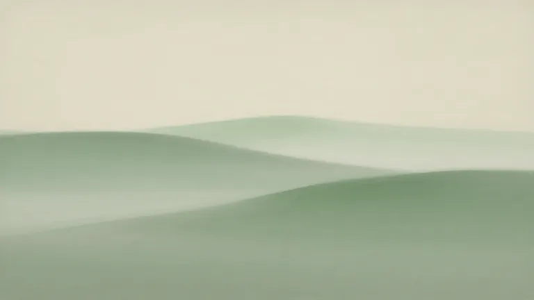 Muted landscape of rolling hills at dawn